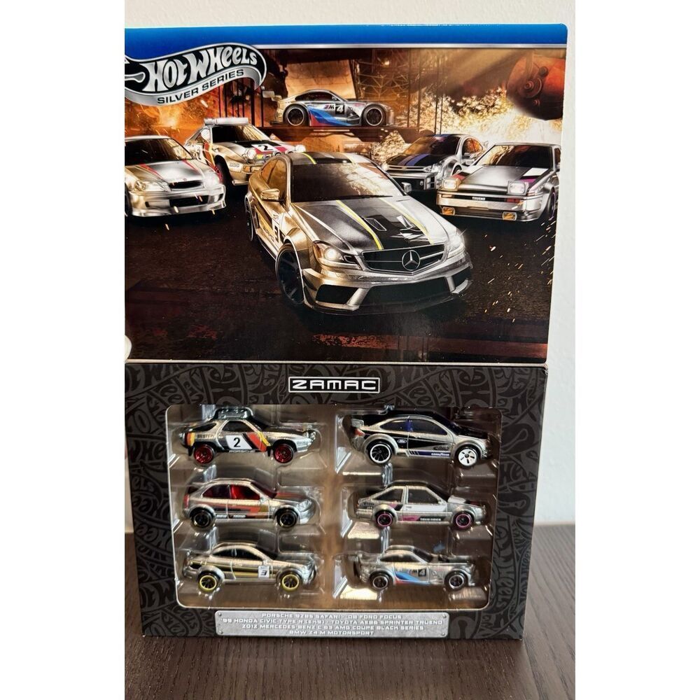 2025 Hot Wheels ZAMAC Multi Pack 6 Car Set HONDA CIVIC TRUENO BMW HTF